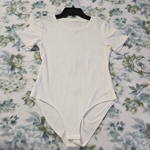 White Short Sleeve Bodysuit